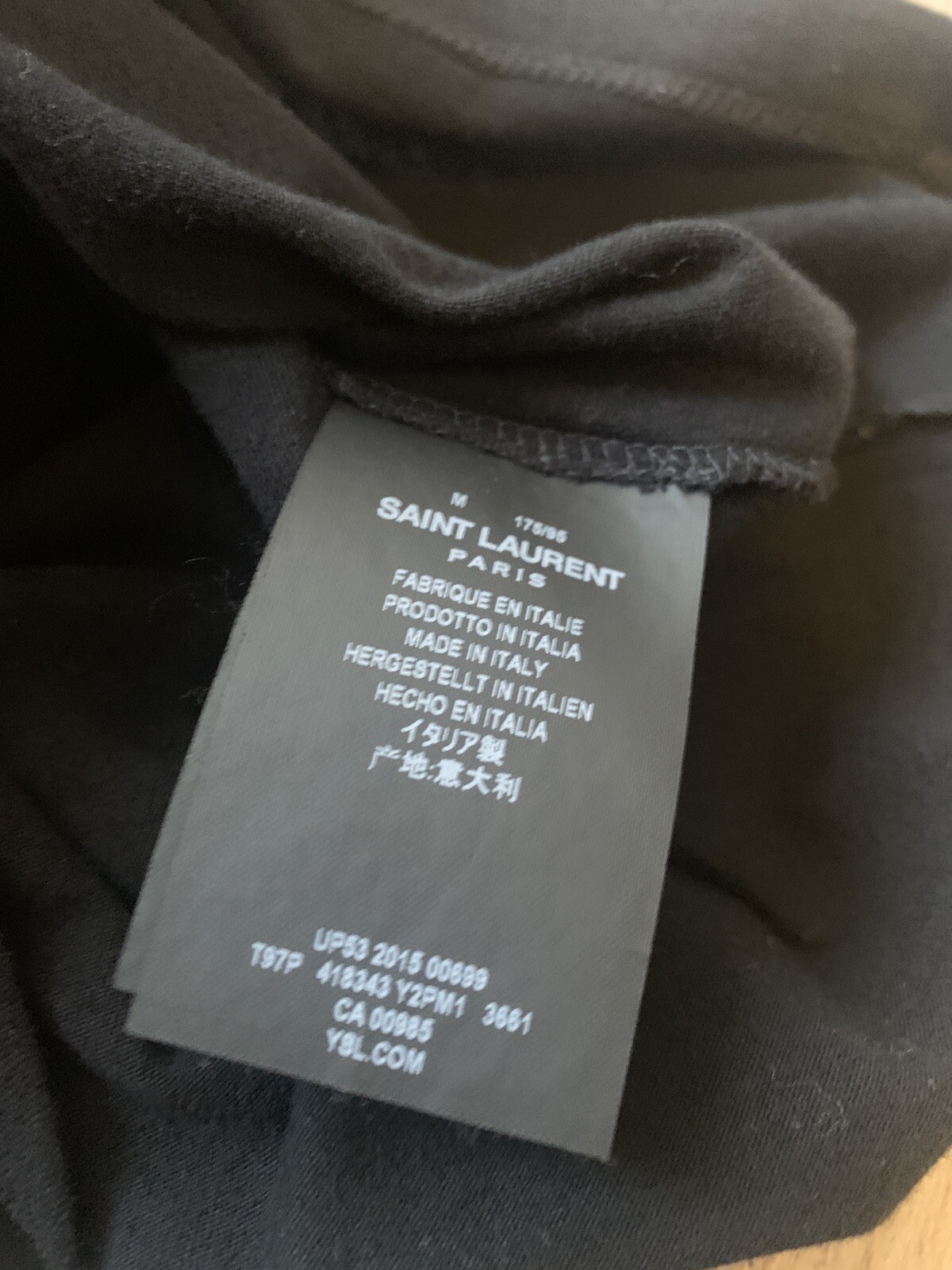 Top maglietta uomo Saint Laurent Paris bel disegno taglia su metro in foto