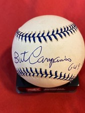 BERT CAMPANERIS AUTOGRAPHED SIGNED JOE DIMAGGIO COMMEMORATIVE BASEBALL 