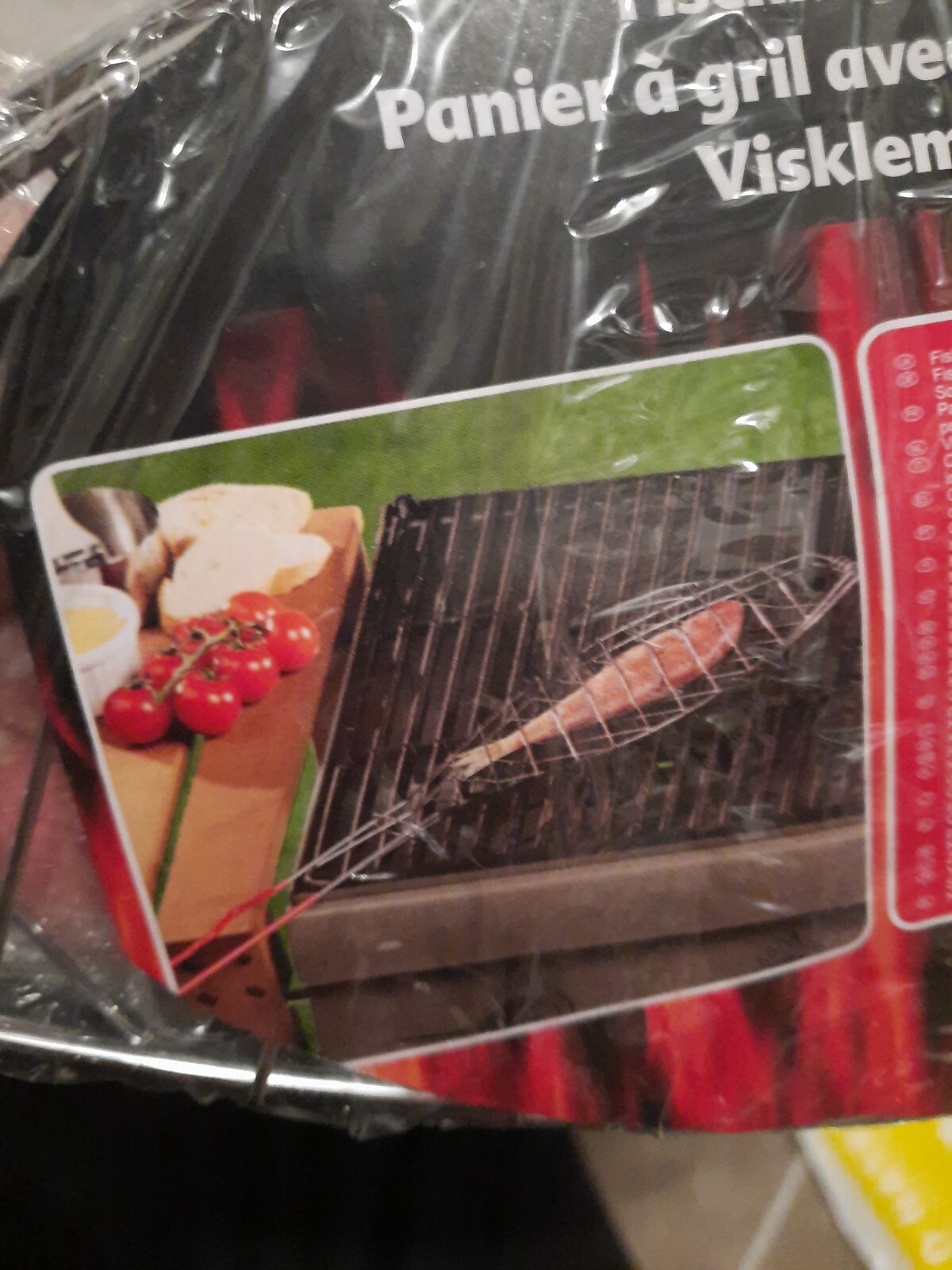 Cesta De Barbacoa De Pescado Con Mango Sofr-Grip