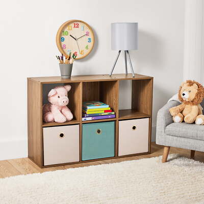 11'' 6-Cube Storage Organizer, Warm Walnut