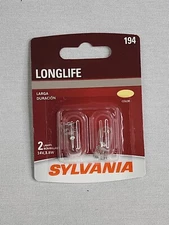 Sylvania Long Life 194 3.8W Two Bulbs Interior Step Door Light Replacement Stock