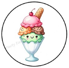 KAWAII ICE CREAM ENVELOPE SEALS LABELS STICKERS PARTY FAVORS