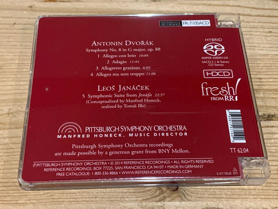 Signed by MANFRED HONECK Dvorak Symphony No.8 REFERENCE RECORDINGS SACD Signiert - Bild 2 von 2