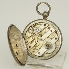 Rare Antique Silver Pocket Watch Men's no fusee duplex chronometer repeater RAR