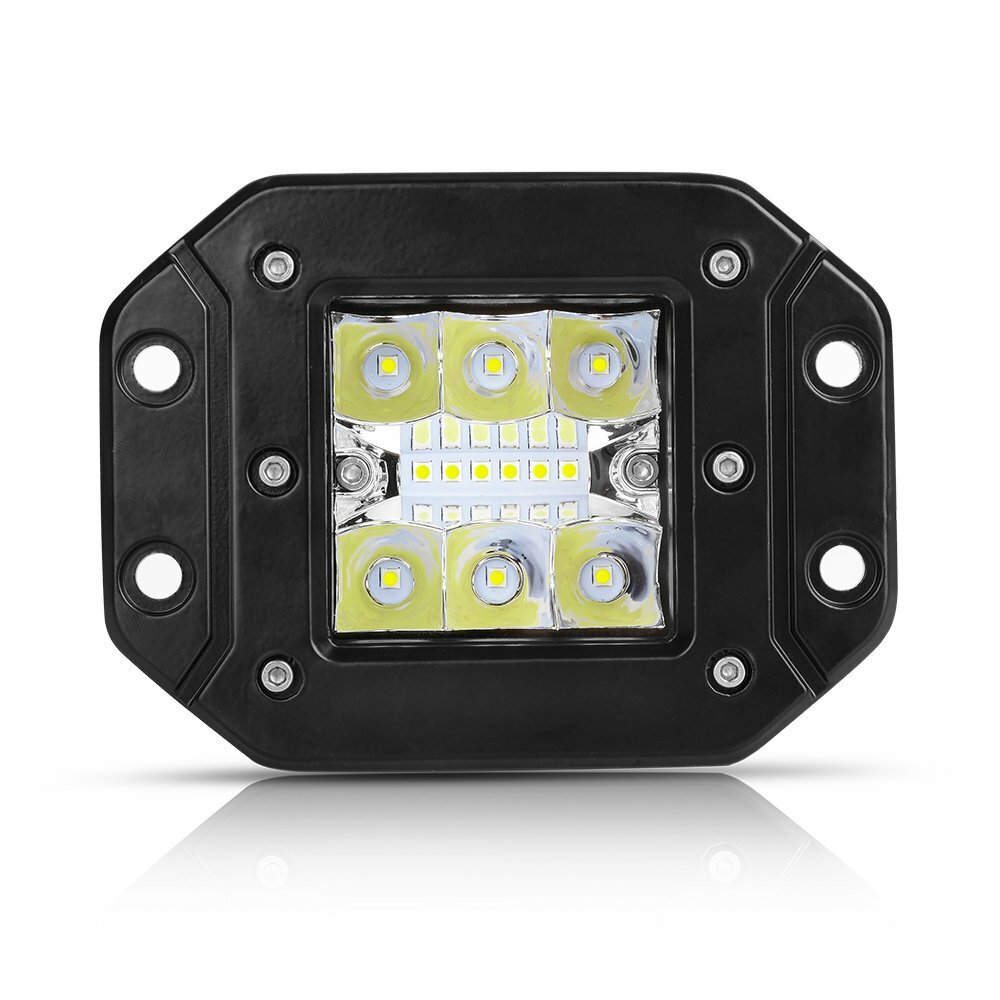 2x 5 Inch 300W Flush Mount LED Pod Lights - Spot Flood Combo For Off-Road & Trucks 10 thumbnail image
