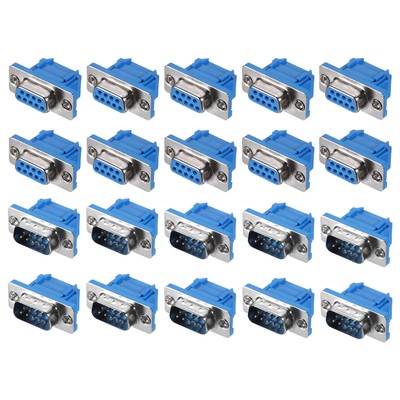 20pcs D-sub Connector DB9 Male Female 9 Pin Breakout Board Serial Port