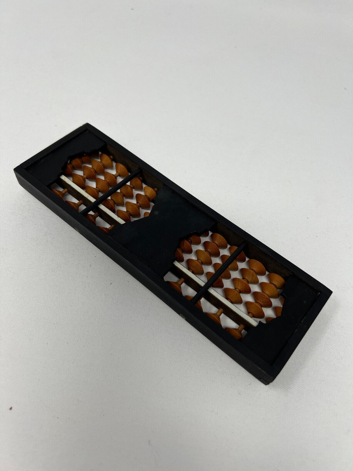 Vintage Japanese SUN Stained Wood 13 Column Abacus Counting Frame