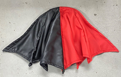 SU-MF-TFBAT: Custom Black Red Wired Cape for McFarlane Two Face As Batman Figure