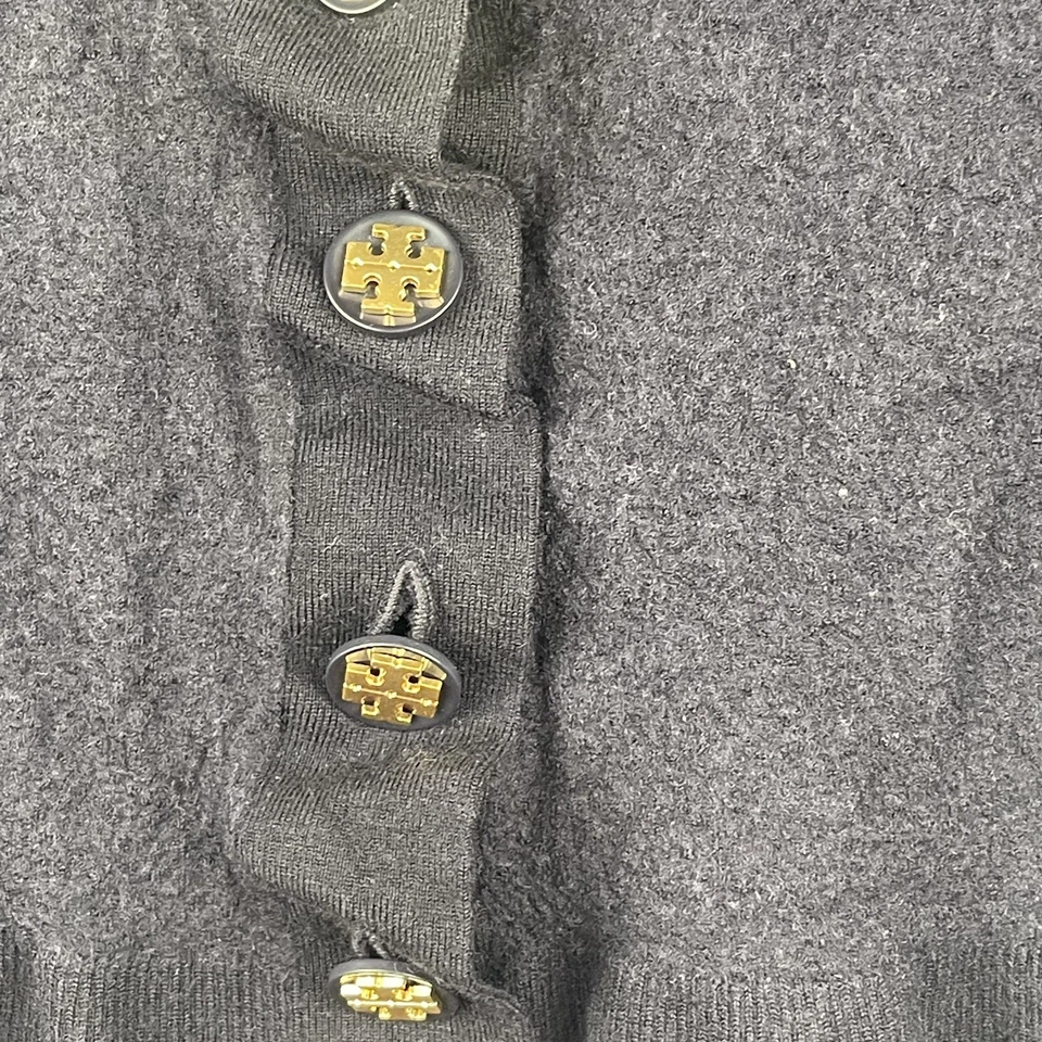 Cárdigan Tory Burch Niñas Talla Mediana 10/12 100% Lana Merino Azul Marino Foto 3 de 4