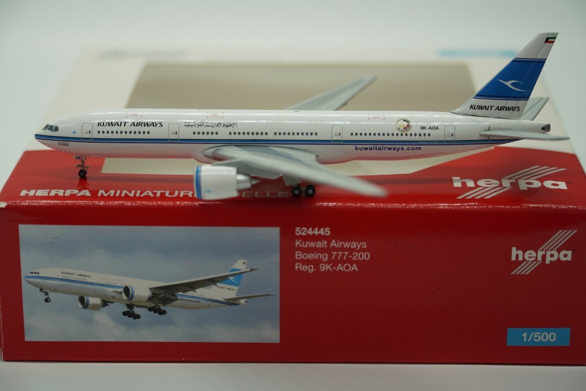 Herpa Wings CLUB 1:500 Kuwait Airways Boeing 777-200 9K-AOA