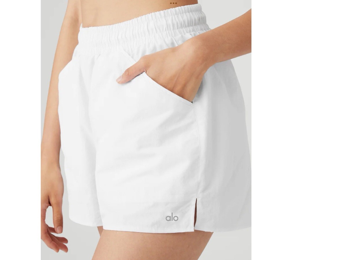 alo yoga ALUMNI SHORT in White. NWT, Small, sold out color | eBay