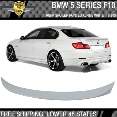 USA Stock 11-16 5 Series F10 4Dr AC Trunk Spoiler Painted Alpine White III # 300