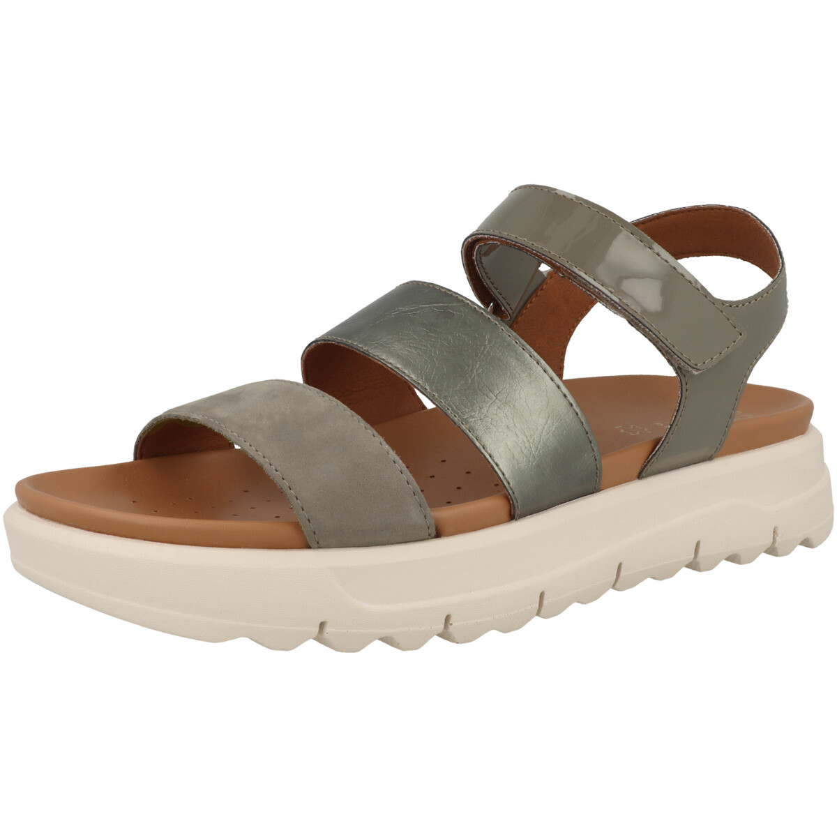 GEOX D Xand 2.1S B Sandalia Mujer Zapatos de Verano Zapatillas Baño Tiras