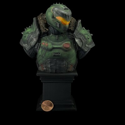DOOM SLAYER, bust, resin printed, painted, Galactic Armory