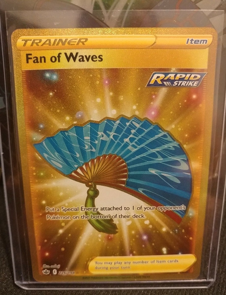 Pokemon Card Fan of Waves Super Rare Gold 226/198 Rapid Strike TCG