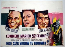 MARRIAGE ON THE ROCKS Belgian movie poster FRANK SINATRA DEAN MARTIN KERR RAY