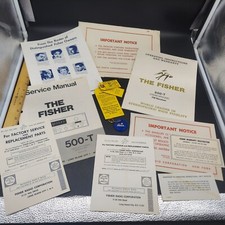 FISHER 500T Service  Owners Manuals FISHER KEY CHAIN LOT -VG/Exe. 1960's