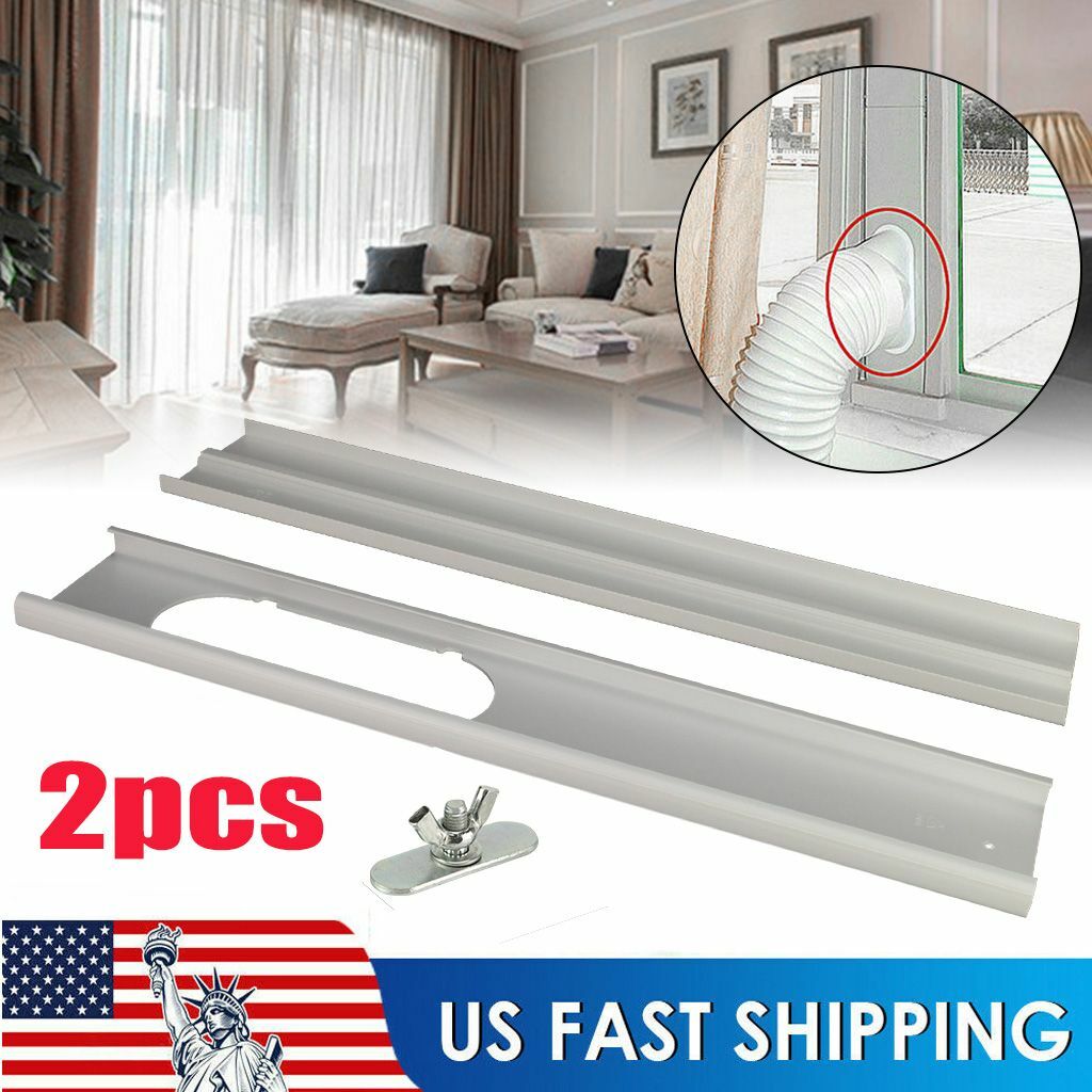 2PCS Adjustable Window Slide Kit Plate + For Portable Air Conditioner
