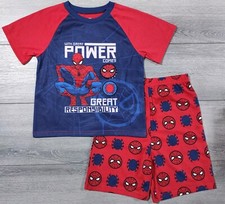 Spiderman Pajamas Boys Medium 8 Short Sleeve Shirt Shorts Lightweight PJ Set
