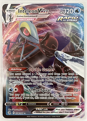 2021 Pokemon Inteleon VMAX Rapid Strike Graded Degree 8 079/264 | eBay