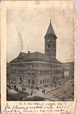 Postcard Alabama Birmingham U.S. Post Office Clock Tower UDB 1906 V69