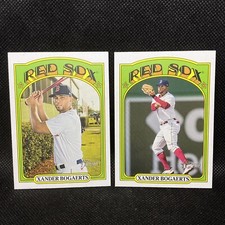 Action! 🚨2021 Topps Heritage Xander Bogaerts Image Variation SP & Base #700