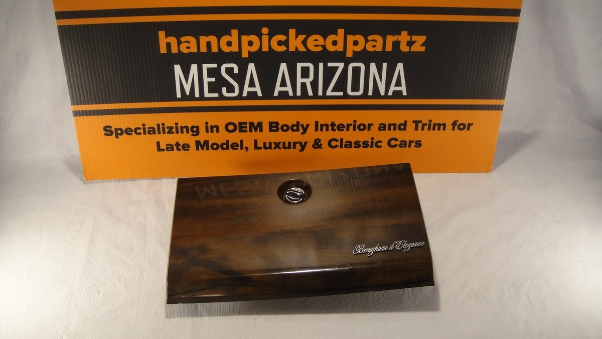 1987-1992 CADILLAC BROUGHAM d'ELEGANCE OEM WOODGRAIN GLOVE BOX