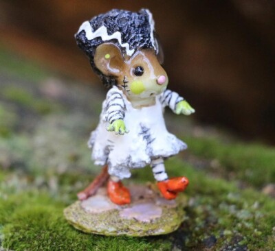 Wee Forest Folk Halloween Figurine M-440 - Bride of Frankenmouster