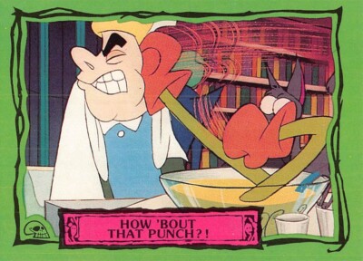 Beetlejuice 1990 Trading Card #89 How About That Punch?