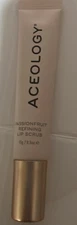 Aceology Lip Scrub Passionfruit Refining 0.5oz 15g Full Size Treatment Cream 