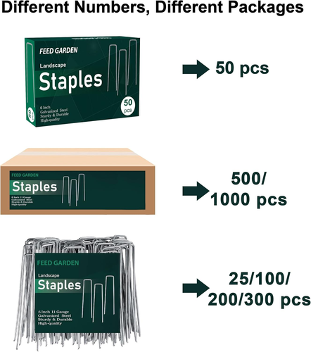 50 Pack 6" Hot-Dip Galvanized Landscape Staples for Garden & Weed Barrier - Picture 2 of 12