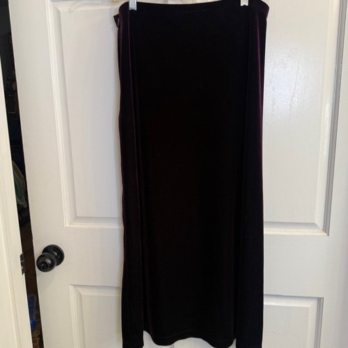vintage Women's Hillard & Hanson Purple Velvet Skirt Size M - Picture 2 of 11