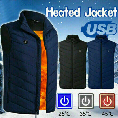 Electric Vest Heated Jacket USB Warm Up 