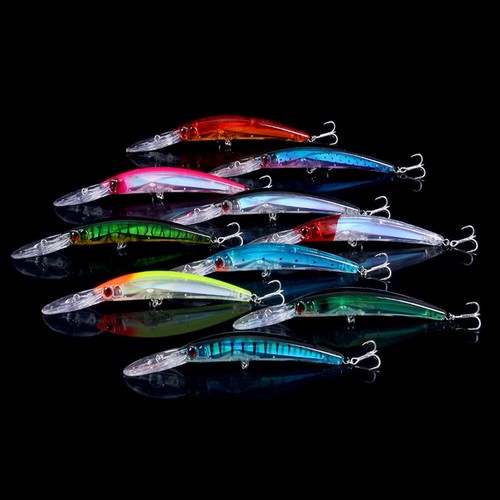 HENGJIA 17CM 23.5G MINNOW Leurre Poisson Nageur Pêche Peche Truite Mer - Photo 2/24