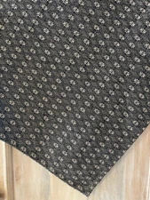 New Primitive Colonial LINEN & BLACK TABLE SQUARE Woven Coverlet Tablecloth 34"