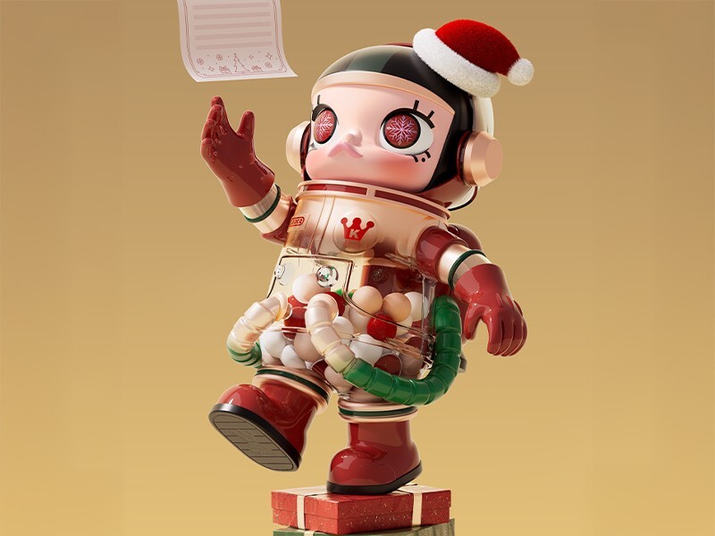 完売品MEGA SPACE MOLLY 400% Christmas 2024 Pop Mart Mega Collection 400% Space Molly Christmas 2024