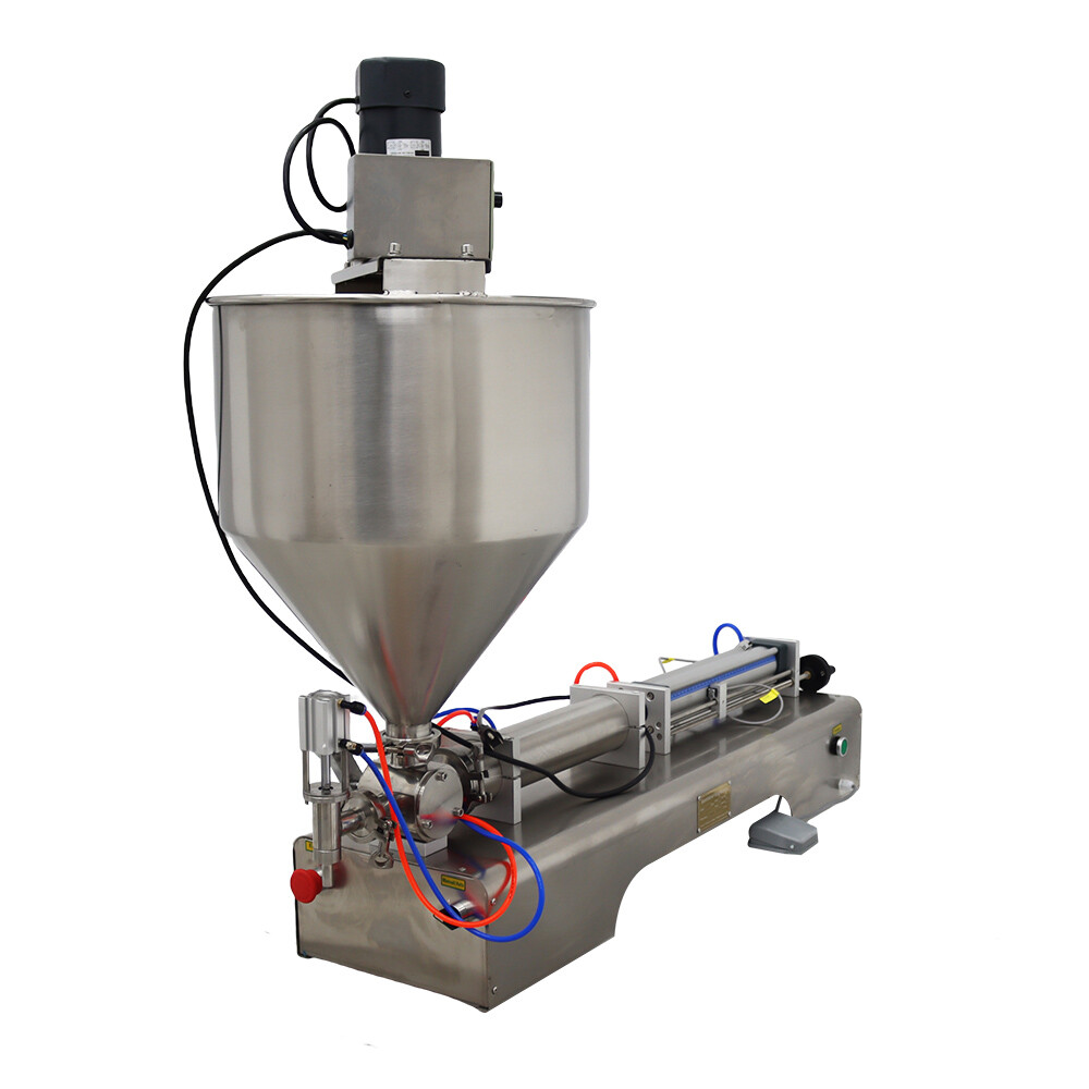 50-500ml Paste Filling Machine with Mixer Hopper Pneumatic filling machine
