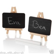 10 x Mini Blackboard Place Card Holder Easel - Wedding Chalkboard Table Number