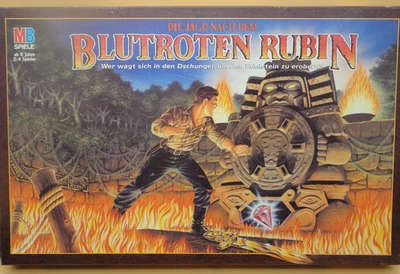 Die Jagd nach dem blutroten Rubin Brettspiel MB Spiele  1990 mit Anleitung - Bild 1 von 4
