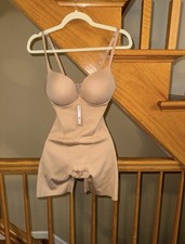SKIMS Ultimate Body Push Up Butt Enhancing Mid-Thigh Bodysuit Clay Size Small