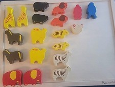 PlanToys Noah's Ark Two by Two Wooden Toy Set 1980s Vintage