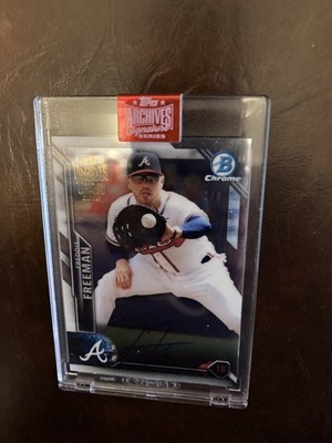 2019 TOPPS ARCHIVES SIGNATURES FREDDIE FREEMAN AUTOGRAPH # d 2/9  (AH)