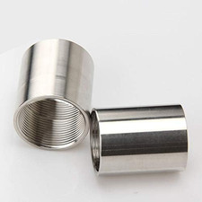 304 Stainless Steel Cast Pipe Coupling Fitting, Female Coupler Adapter Polish...