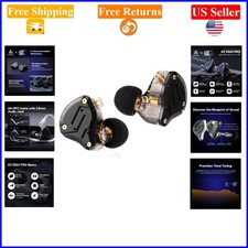 KZ ZS10 Pro 4BA+1DD In-Ear Monitors, Black, Wired, No Mic