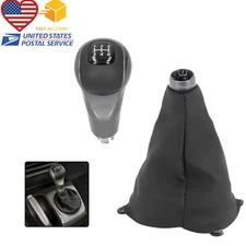 Manual Gaiter Gear Stick Shifter Knob Boot Cover For Honda Civic 2006-2011 Black