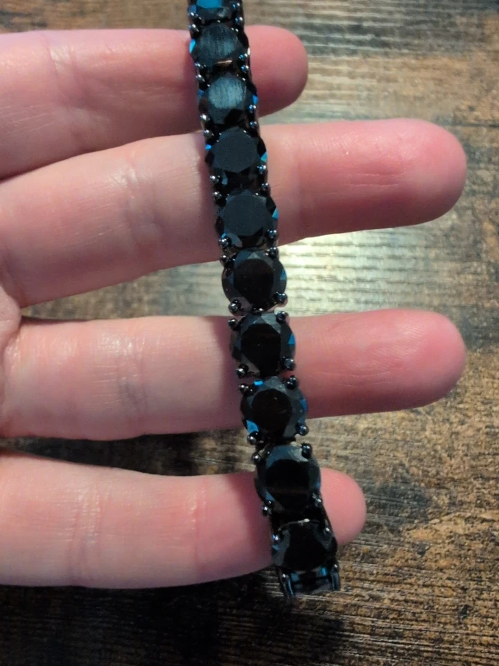 Pulsera de impresión de joyería Park Lane, ébano negro, 40 quilates cristales austriacos Foto 4 de 4