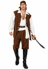Plus Size Caribbean Pirate Costume for Men