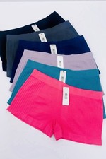 Set of 6 Women Seamless Boyshorts Boxers Shorts Panties Underwear One Size 3387