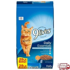 Dry Cat Food 28lb Kibble Protein Taurine Omega3 Chicken Beef Salmon Flavor New 1.21 per gallon