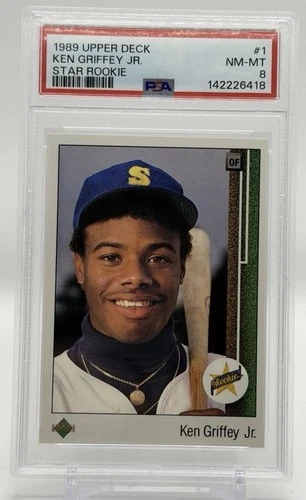1989 Upper Deck - Star Rookie Ken Griffey Jr #1 (RC) PSA 8